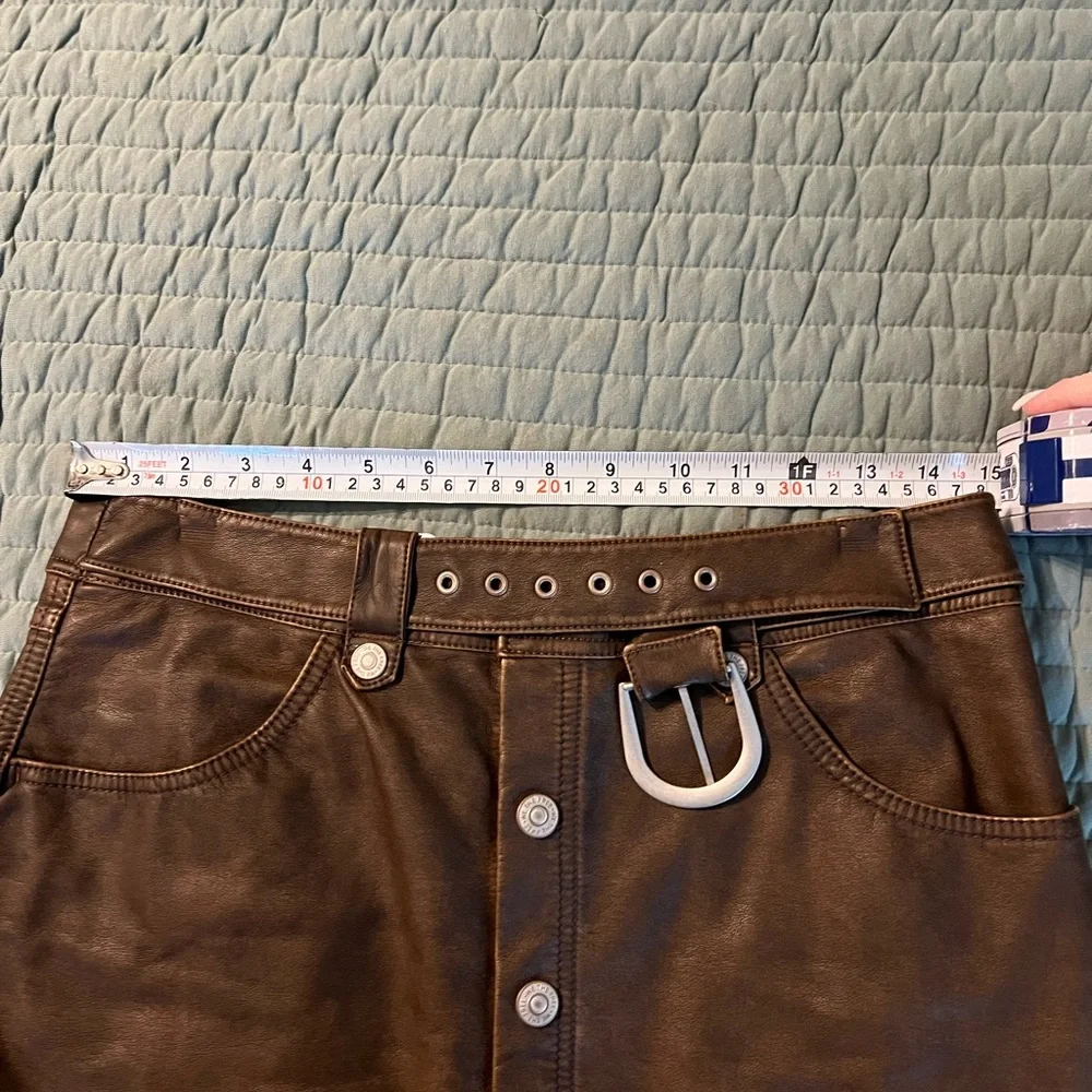 We The Free Dark Brown Button-Front Pencil Skirt - Picture 5 of 12